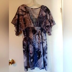 Jordan‎ Taylor Collection Mini Dress Cover Up Sz. Large Gray